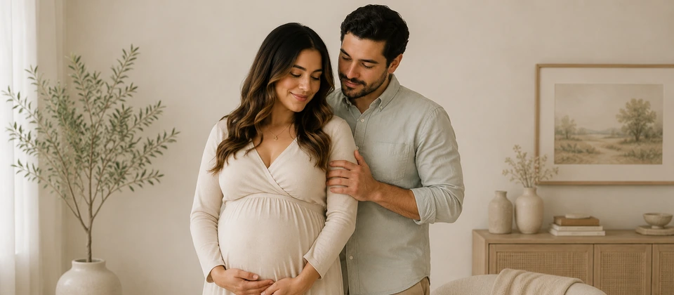 Isabella and Mateo in a soft couple portrait